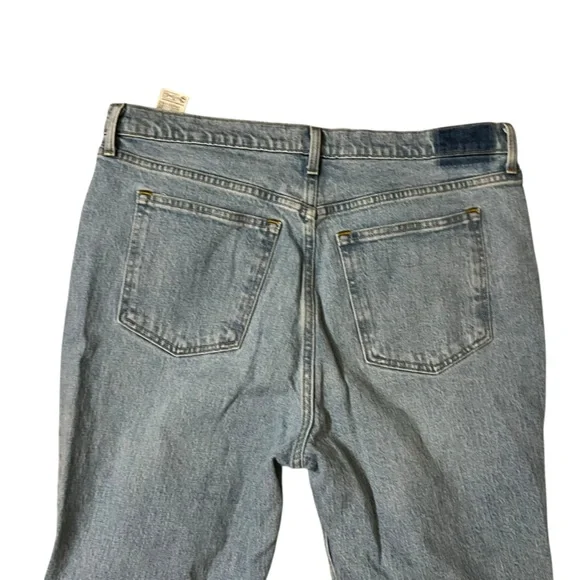 Abercrombie & Fitch Relaxed 90s Straight Ultra High-Rise Ripped Jeans Sz 16/33 - Picture 5 of 5